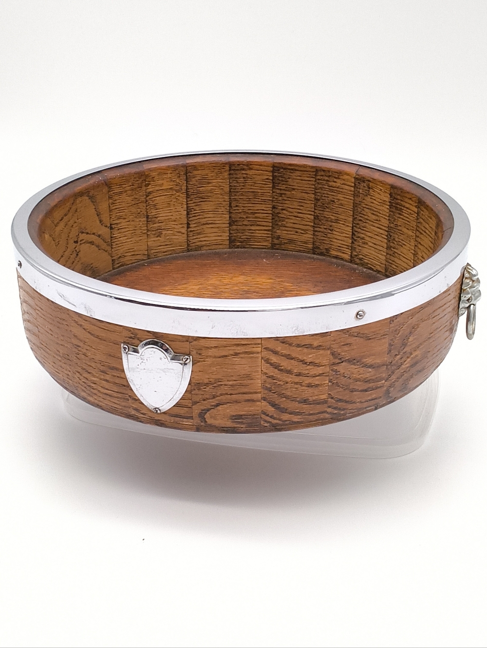 Vintage Ryecraft Woodware English Oak Fruit Bowl | Mid-20th Century Treen